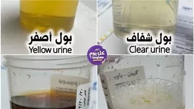 بول شفاف  كثرة شرب..